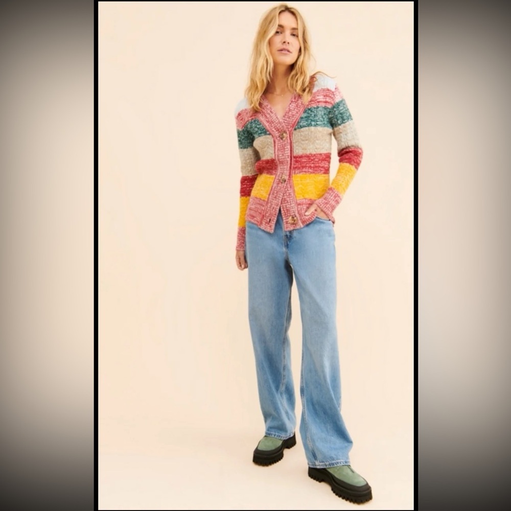 GLAMOROUS DARK RED MULTI MELANGE CARDIGAN
Size US 8 - Picture 5 of 12